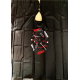 Fodrász beterítő hajvágó kendő fekete 115×135cm olló - fésű mintával