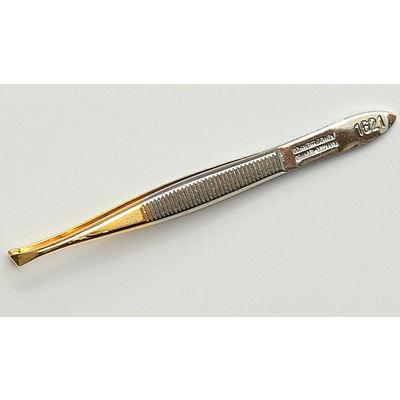 Szemöldök csipesz ferde élű ( Schwertloewen Solingen 1621 )