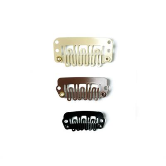 Tressz csat barna L 32mm 4db - hajhosszabításhoz fodrászkellék Tressz csat barna L 32mm 4db - hajhosszabításhoz fodrászkellék