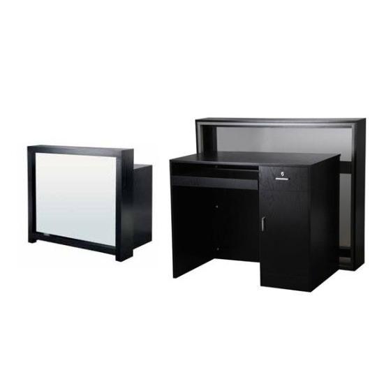 Recepciós fodrász pult W01 fekete Recepciós fodrász pult W01 fekete