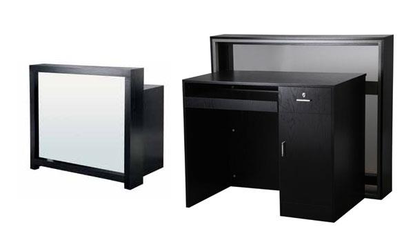 Recepciós fodrász pult W01 fekete