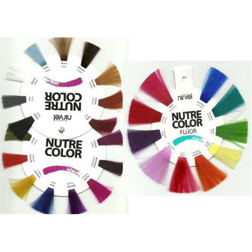 Nirvel Nutre Color hajszínező balzsam hajszínskála - hajtincses fodrászkellék