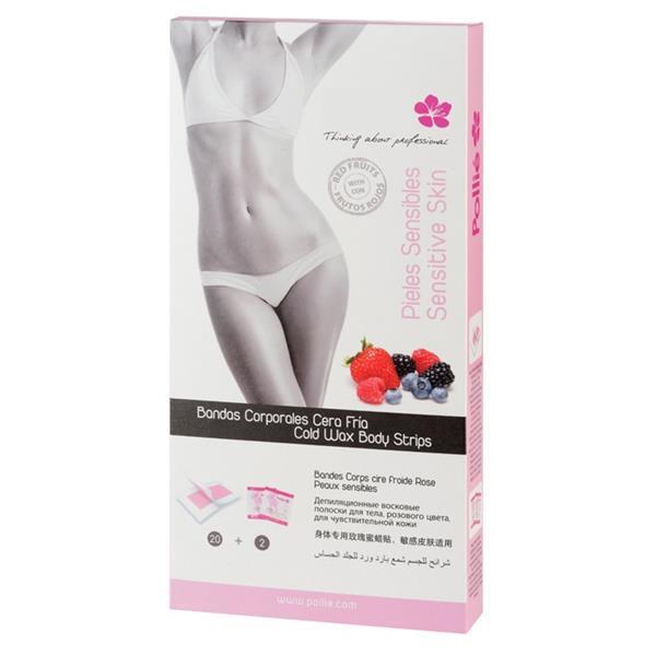 Hideg gyanta csíkok testre erdei gyümölcsökkel 20db + 2 olaj Sensitive Skin 03717