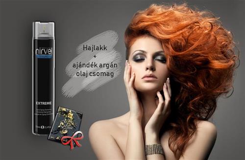 Nirvel extra erős pumpás hajlakk + 5db Argan Fluid