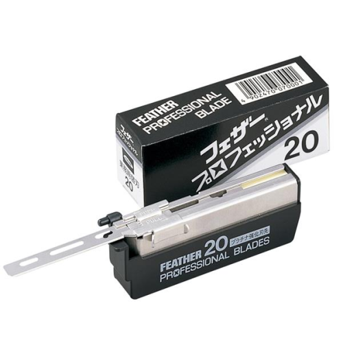 FEATHER 04391 20db Japán Borbély borotvapenge adagolóval 50×7×0.5mm
