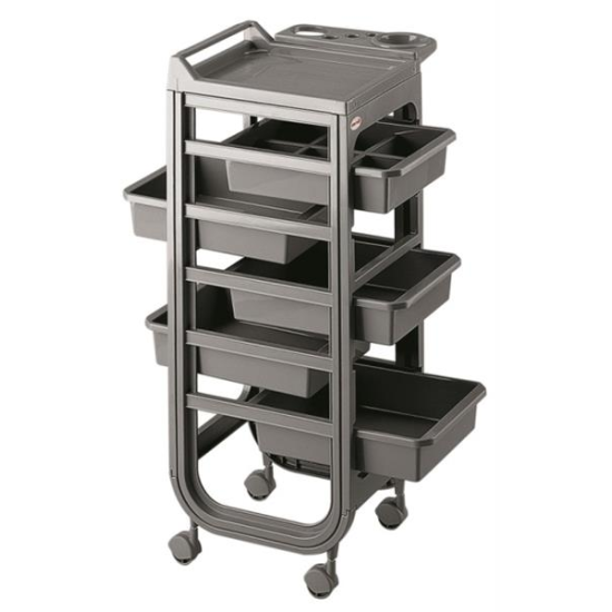 Fodrász eszközkocsi szürke színben Petra/s-erős Fodrász eszközkocsi szürke színben Petra/s-erős