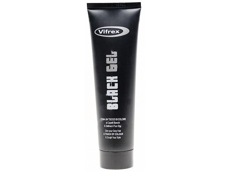Készlethiány! Olvassa el! - Vifrex Black Gel fekete hajszínező erős hajzselé PDV-ITALY