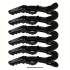 Hajcsipesz krokodil csat 6db fekete fodrászkellék - hairclip