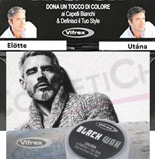 Készlethiány! Olvassa el! - Vifrex Black Wax fekete hajszínező hajwax ősz hajakhoz szakállra PDV-ITA