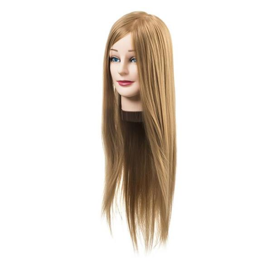 .Fodrász babafej 60cm szőke protein hajjal professzionális kivitelben Blond Barcelona04956 + tartóva