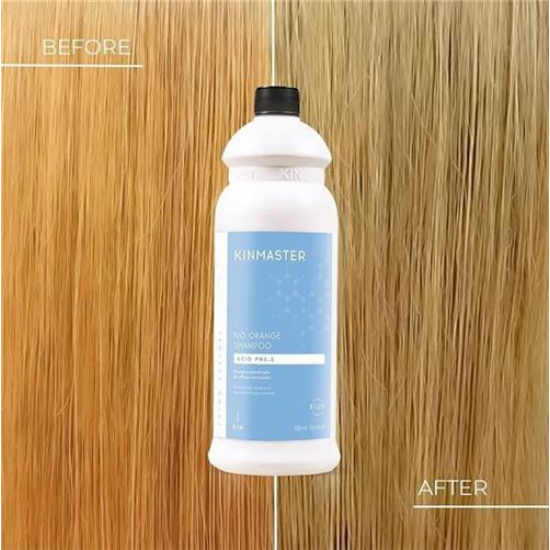 Kinmaster No Orange pH5.5 narancssárgás árnyalatot semlegesítő hamvasító sampon Kinmaster No Orange pH5.5 narancssárgás árnyalatot semlegesítő hamvasító sampon