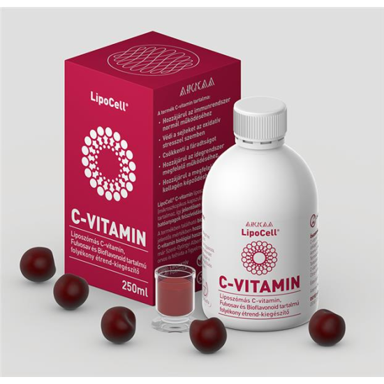LipoCell C-Vitamin liposzómás étrendkiegészítő C-vitaminnal, fulvosavval és bioflavonoiddal 250 ml
