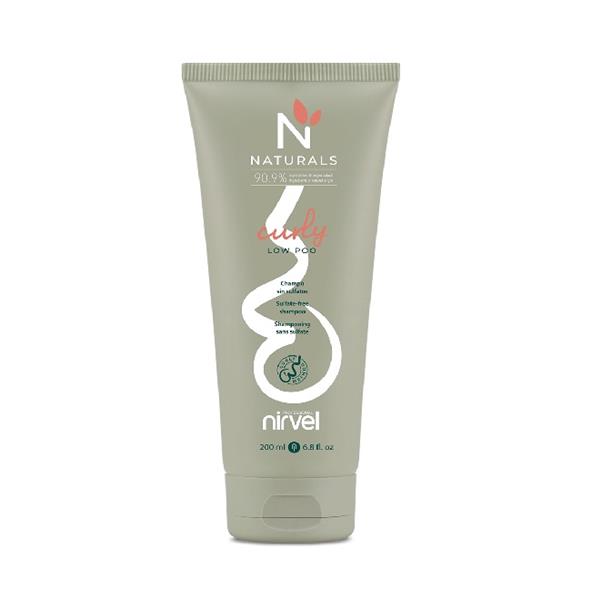 Nirvel Naturals Curly Low Poo szulfátmentes sampon göndör hajra 90% természetes összetevővel