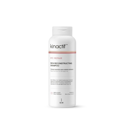 Kinactif N2 Repair mélyen regeneráló hajerősítő sampon sérült töredezett hajra Prebiotikumokkal