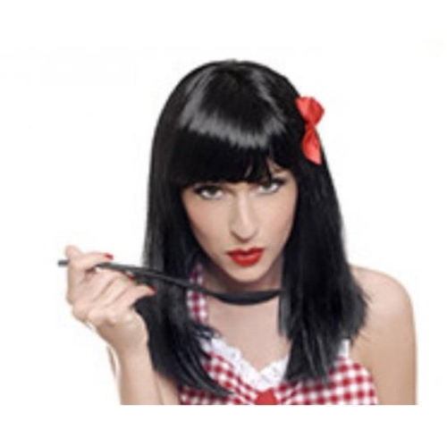 Parti - Party paróka műhajból fekete - hosszú