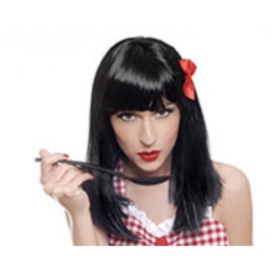 Parti - Party paróka műhajból fekete - hosszú