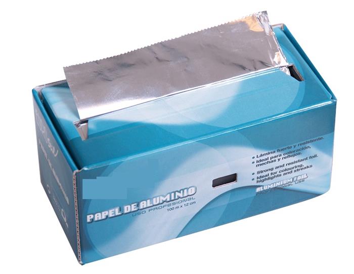 Alu Melírfólia tépős dobozban 12cm×50m ezüst színű fodrászkellék