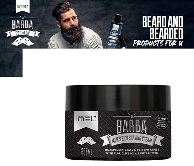 Imel Barber Shaving Cream VEGÁN - PARABÉN - SZILIKON MENTES borotvakrém arcápolókkal IMEL Athén