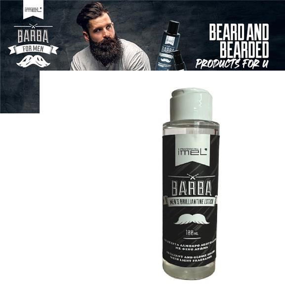 Imel Barber Brilliantine Lotion hajfény férfi hajra szakállra bajuszra IMEL Athén