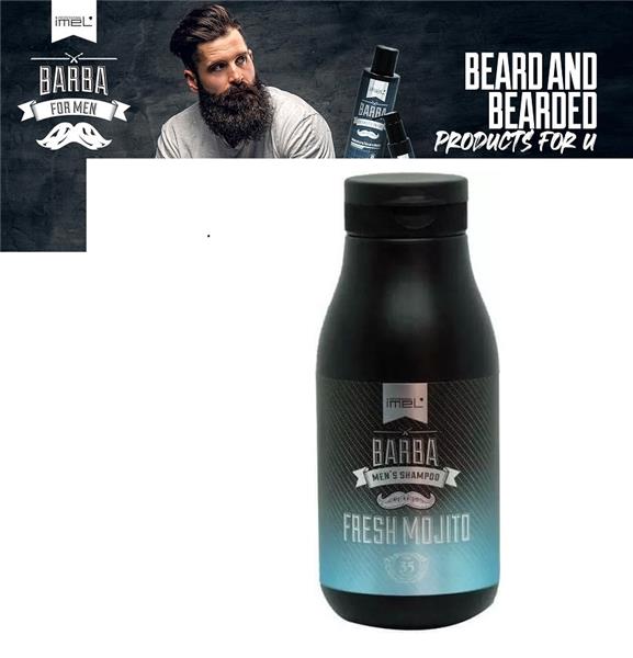 Imel Barber Fresh Mojito Shampoo – Frissítő VEGÁN sampon férfiaknak IMEL Athén 300 ml