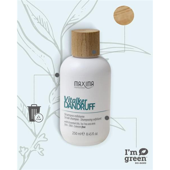 Maxima Vitalker Dandruff Scrub sampon korpás hajra fejbőrre tisztító szemcsékkel Maxima Vitalker Dandruff Scrub sampon korpás hajra fejbőrre tisztító szemcsékkel