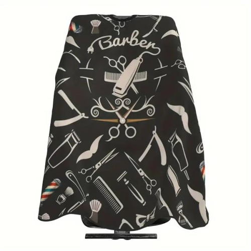 Barber Fodrász beterítő hajvágó kendő sötét szürke 140×160cm sok mintával - SSZK-2360389843