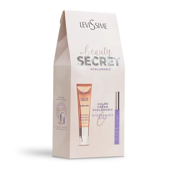 Levissime My Beauty Secret Hyaluronic intenzív hidratáló és színező arckrém és szemránckrém csomag