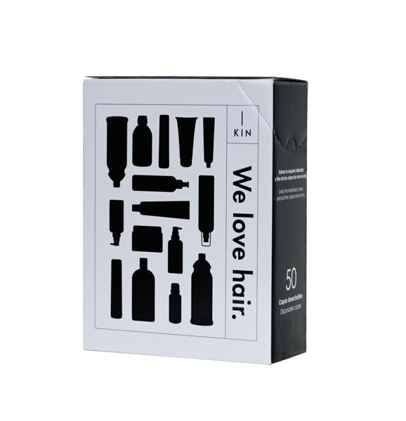 Hajfestő beterítő fólia kendő 50db - KIN Cosmetics logós fodrászkellék