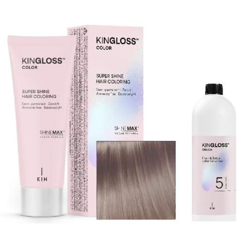 Kingloss Color Ammóniamentes VEGÁN hajszínező szett - 09.12 - Világos szürke