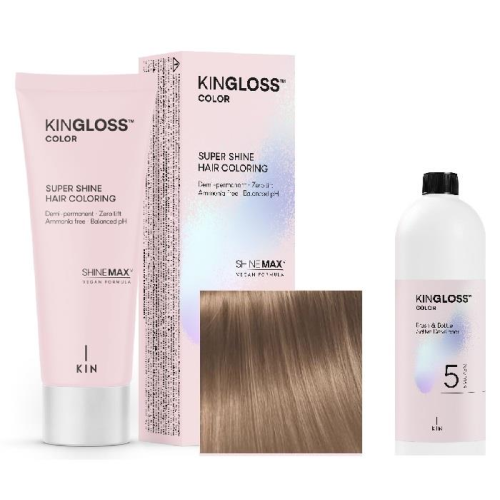 Kingloss Color Ammóniamentes VEGÁN hajszínező szett - 09.32 - Világos arany szőke