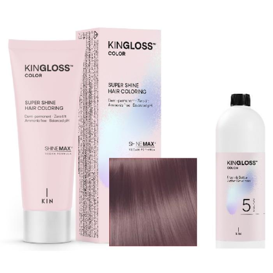 Kingloss Color Ammóniamentes VEGÁN hajszínező szett - 09.37 - Világos violás arany szőke Kingloss Color Ammóniamentes VEGÁN hajszínező szett - 09.37 - Világos violás arany szőke