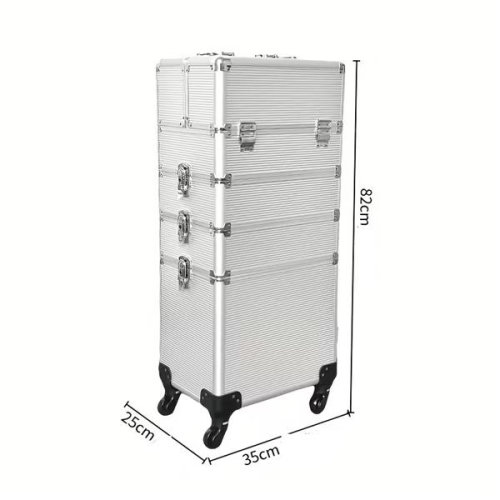 Nagyméretű Fodrász - Kozmetikus táska - bőrönd - koffer TCS-820 ezüst