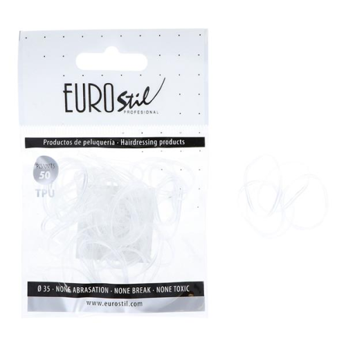 Szilikon hajgumi 50db színtelen 30mm alap átmérővel