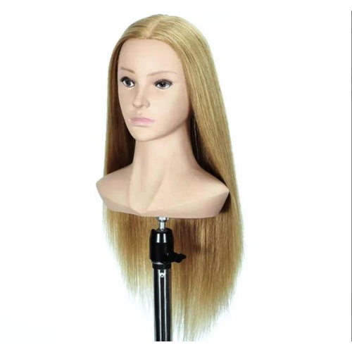 .Fodrász vállas babafej íves vállakkal 55-60cm szőke kevert hajjal BVSSZ-43555679317