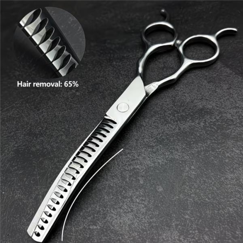 Kutyanyíró ritkító olló hajlított pengével Wingsbro 7.0 WFH-69127332322-7