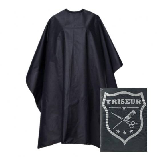 Elfogyott! - Fodrász beterítő hajvágó kendő logóval 115×135cm Friseur - sötétkék