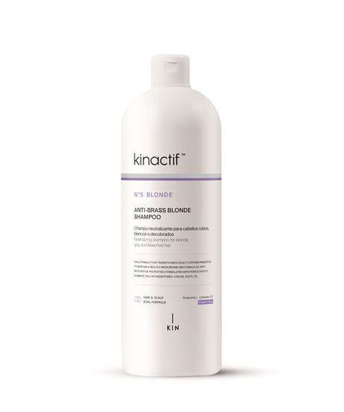 Figyelem! Olvassa el! Kinactif N5 Blonde Silver extra hamvasító fodrász sampon Prebiotikumokkal 1L