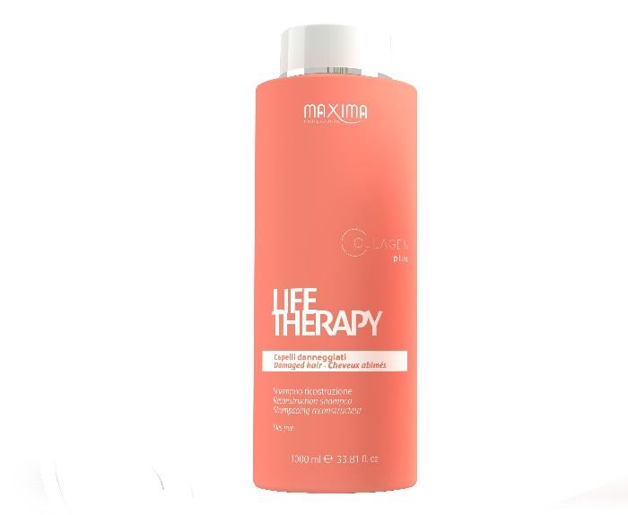 Maxima Life Therapy keratinos sampon erősen száraz töredezett hajra 1000ml