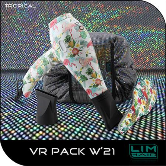 Luxus Professzionális Ionic Tourmaline 2000W hajszárító csomag - Tropical mintával + hajkefe + táska Luxus Professzionális Ionic Tourmaline 2000W hajszárító csomag - Tropical mintával + hajkefe + táska