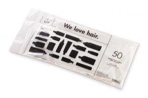 KIN Cosmetics műanyag fólia sapka kötő fülekkel 50db fodrászkellék